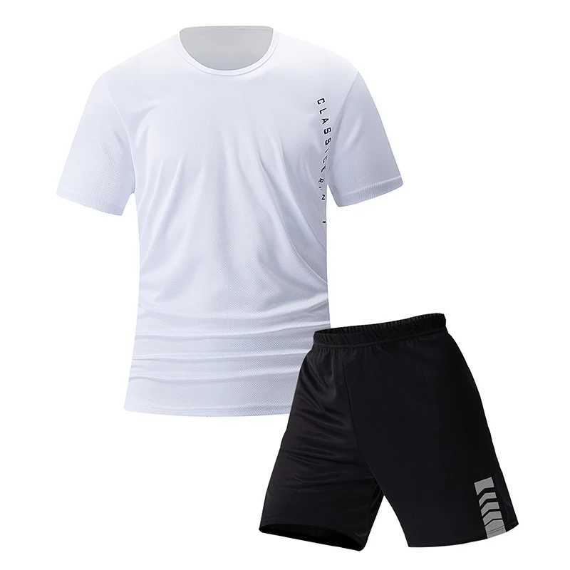 2-piece set of European and American sizes mens short sleeved shorts mens casual T-shirt set clown running fitness two-piece set X250129