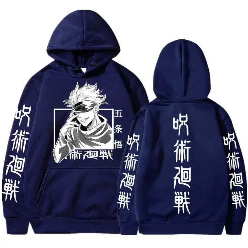 Japan Anime Jujutsu Kaisen Gojo Satoru Hoodies Sweatshirt Casual Manga Print Sweatshirts Loose Long Sleeve Men Hoodie StreetwearXJ2500118