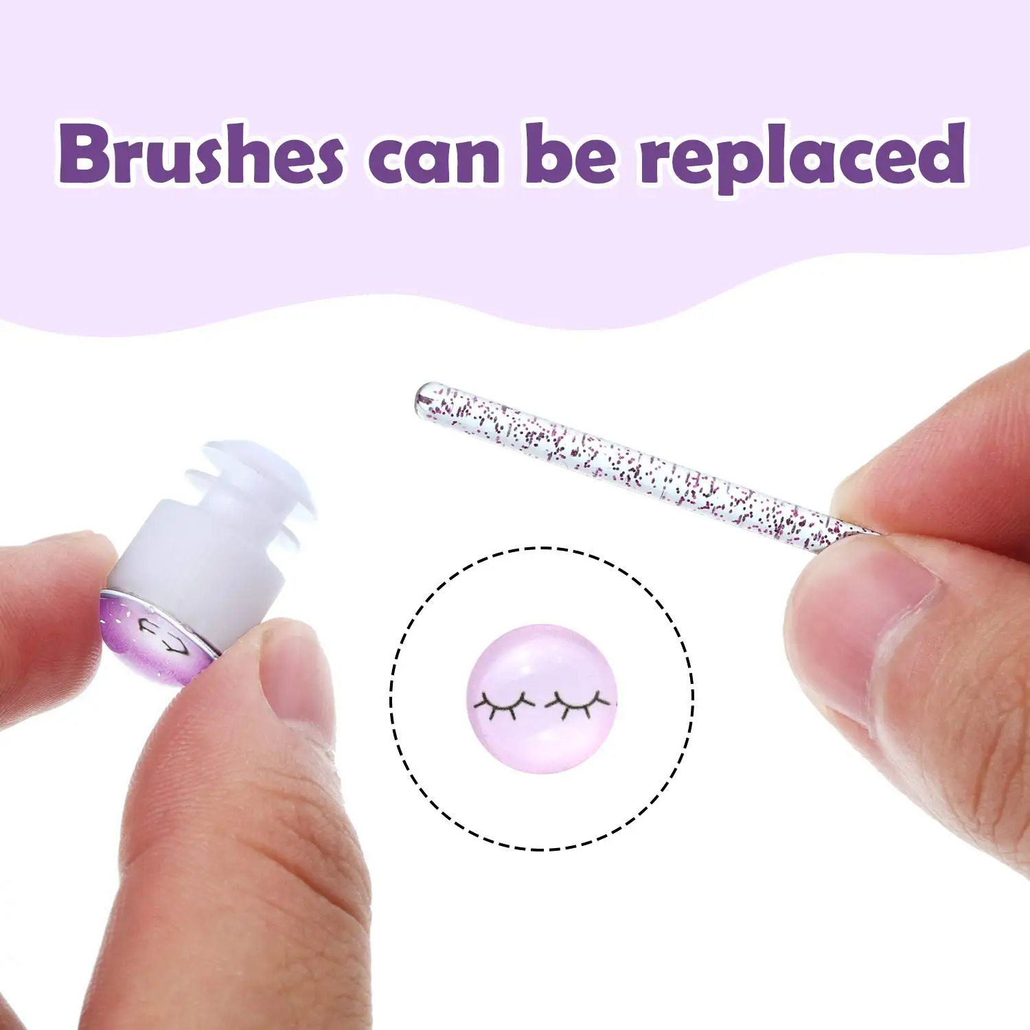 50pcs Reusable Mascara Wand Tube Disposable Eyelash Extension Brush Wand Replaceable Dust-proof Eyebrow Eye Lash Brushes 250121
