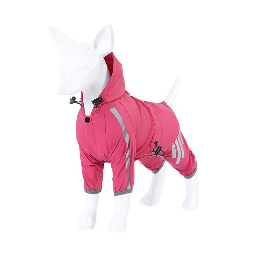 Puppy Raincoat Water-resistant Dog Overalls Raincoat Waterproof Dog Clothes Reflective Small Dogs Rain Jumpsuit Pet AccessoriesXJ250121