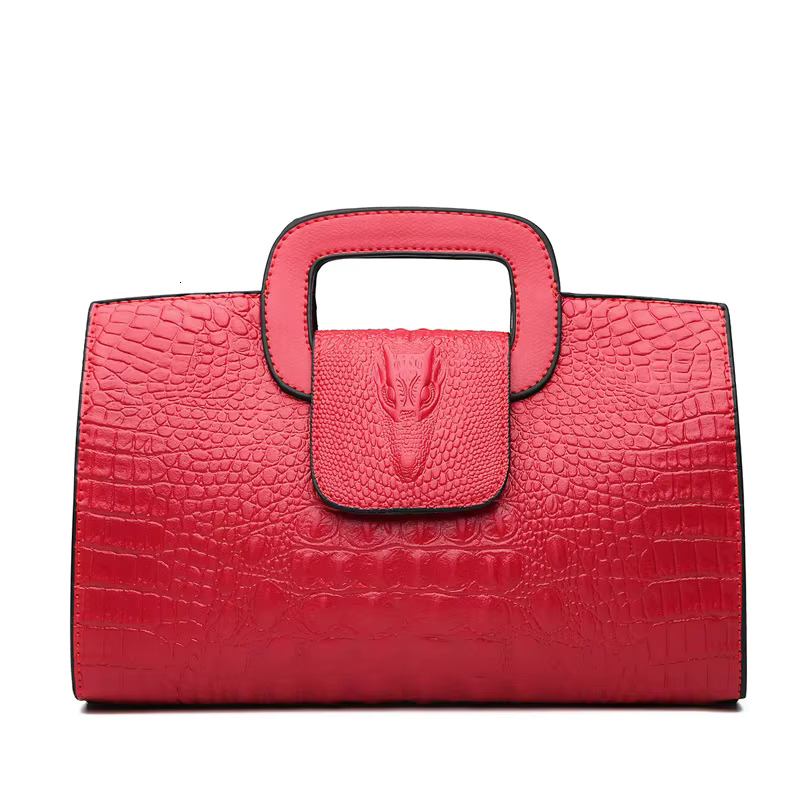 Women's Singles Shoulder PU Leather Handbag Large Capacity Crossbody Bag European And American Retro Bags