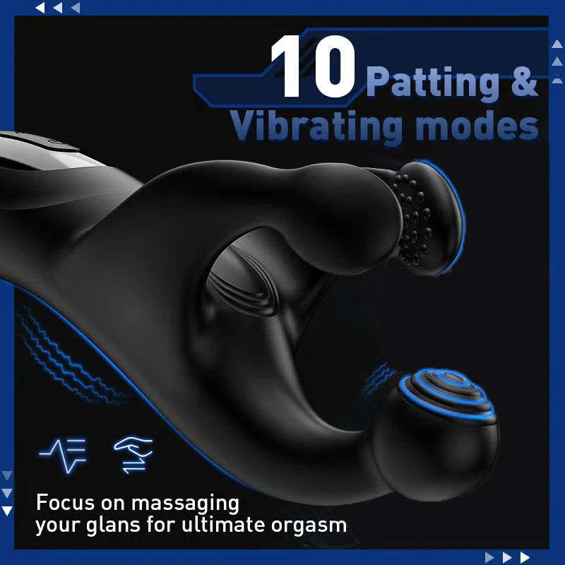 Vibrating Male Masturbator Glans Vibrator Electric Penis Massager Delay Trainer Exerciser Vibrations Stimulator Adult Sex Toy 250108