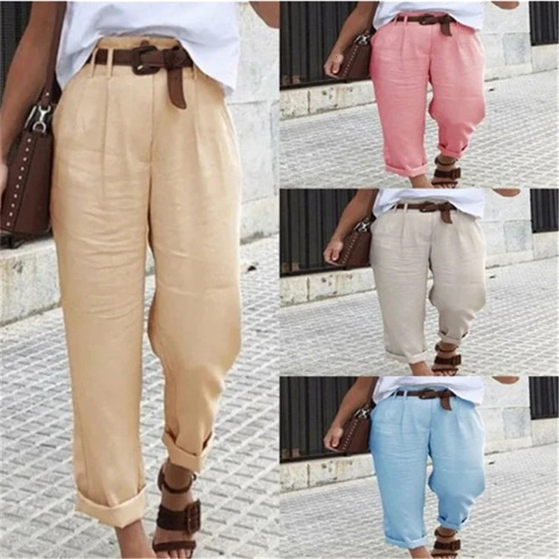 Women Clothes Spring Summer Retro Simple Casual Streetwear Pants Y2K Solid Loose High Waist Straight Trousers Cotton Pantalones 250117