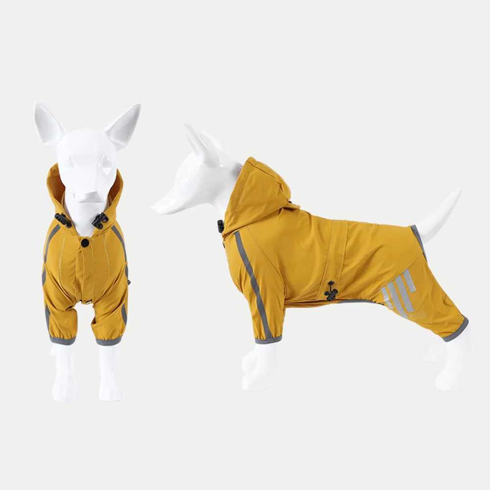 Waterproof Pet Clothes PU Dog Raincoat with Hood for Small Dogs Waterproof Reflective Cat Coat Chihuahua Jacket Poodle OverallsXJ250121