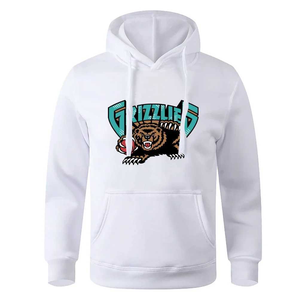 Grizzlies Print Street Style Hoodies Men Autumn Long Sleeve Pullover Tops Casual High Quality Outdoors ClothesXJ2500118