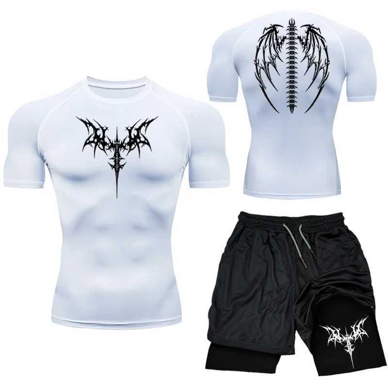 New Compression Shirt Men Rashguard Fitness Short Sleeve Running Shirt Men Gym T Shirt Sportswear Breathable Tights T Shirt Men X250129