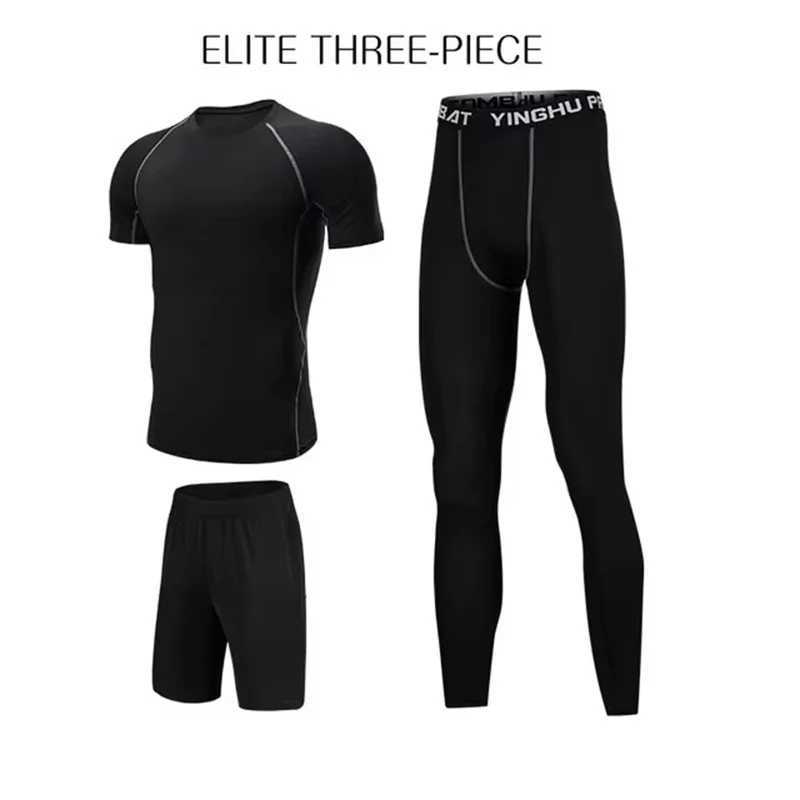 2pcs Mens Compression Sportswear Suit GYM Tight Sports Sets Workout Jogging MMA Fitness Clothing Tracksuit Pants Sporting X250129