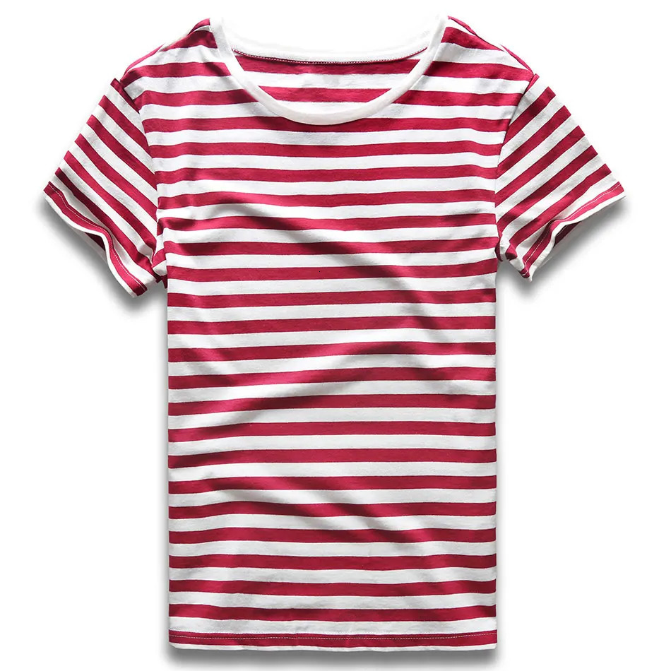 Men Striped TShirt Stripes Top Tees Male Fashion Short Sleeve Blue Red White Black T Shirt Costume Cosplay Party 250110