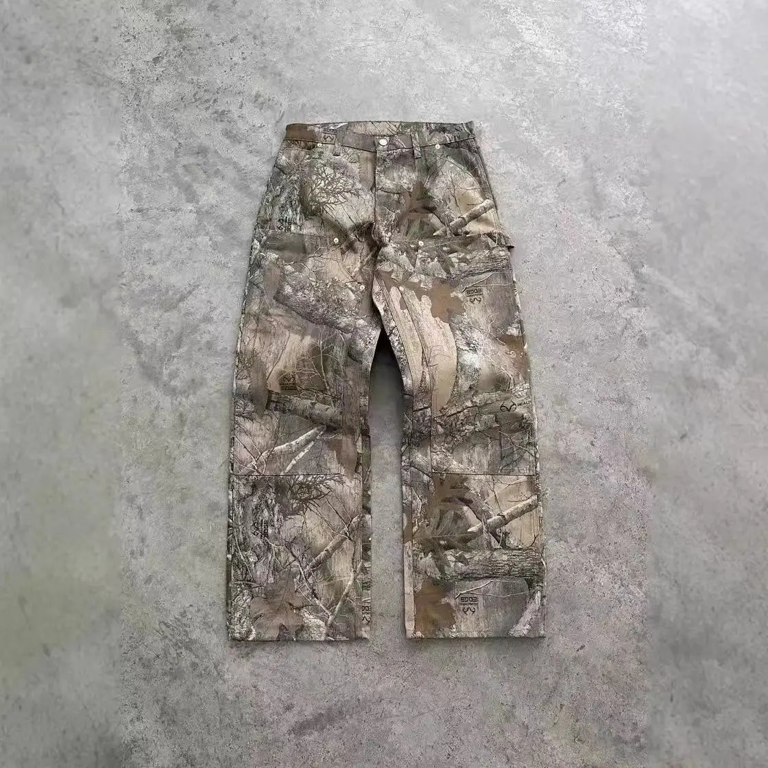 Autumn and Winter Camouflage Casual Suit Retro Collar Long Sleeved Jacket Loose Straight Pants Men Street Sports Streetwear 250121