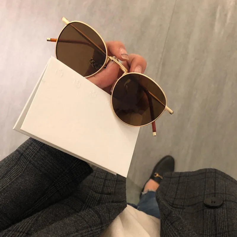 Korea Retro Brown Polarized Sunglasses Women Literary BeachSunshade Glasses Dustproof Windproof Riding Glasses UV400 Sunglasses 250117
