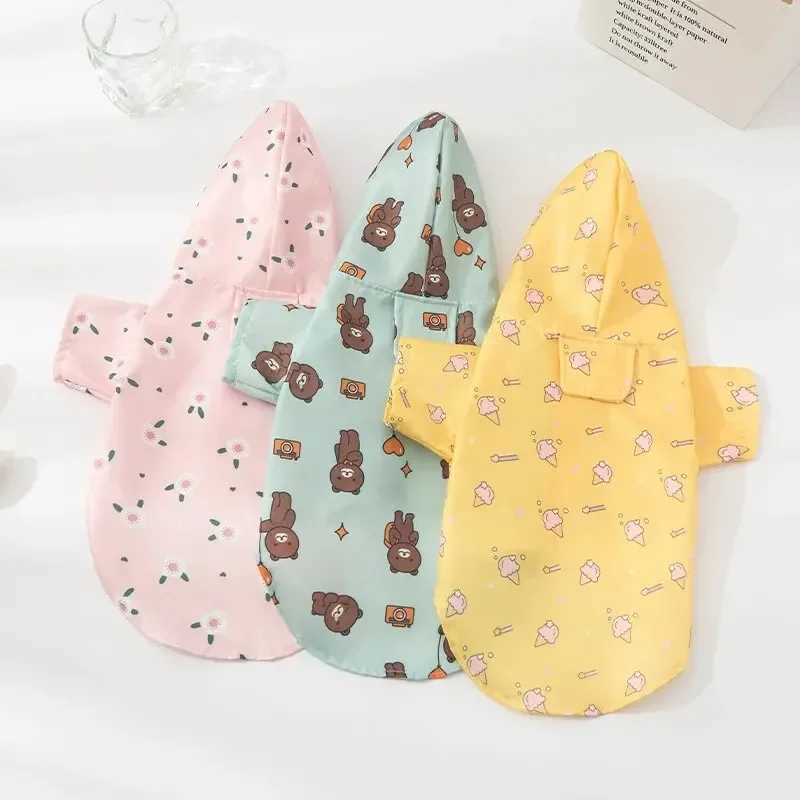 Dog Raincoat Summer Fashion Short Sleeve Dog Waterproof Clothes Puppy Coat Dog Raincoat Outdoor Coat Bichon Schnauzer WelshXJ250121