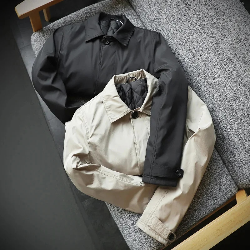 Mens Midlength Windbreaker Waterproof Tearresistant Warm Wind Quilted Outdoor Trekking Tooling Blouse Camp Coat Autumn Parka 250122