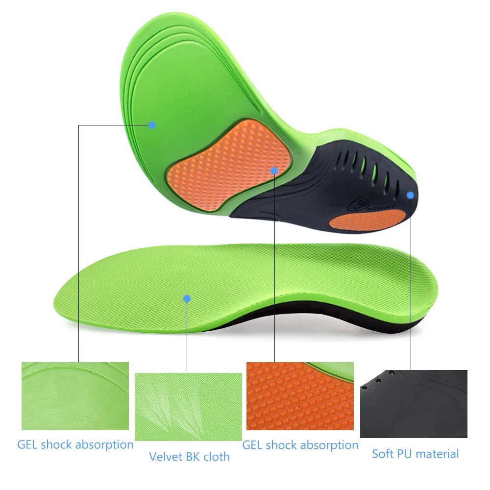 Premium Silicone Gel Insoles for Shoe Men Women Orthopedic Arch Support Sports Insoles for Flat Feet Plantar Fasciitis Shoe Sole 250120