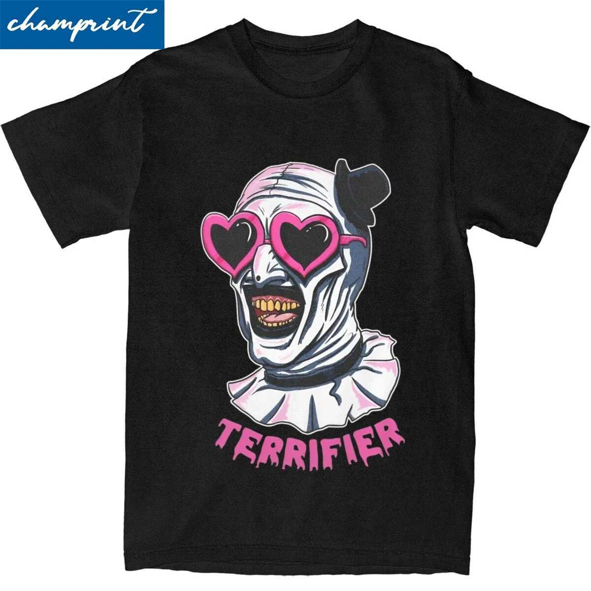 Terrifier Art The Clown Heart Glasses T-Shirt Fashion 100% Cotton T Shirt Round Collar Short Slve T Shirt Gift Idea Clothes X250129