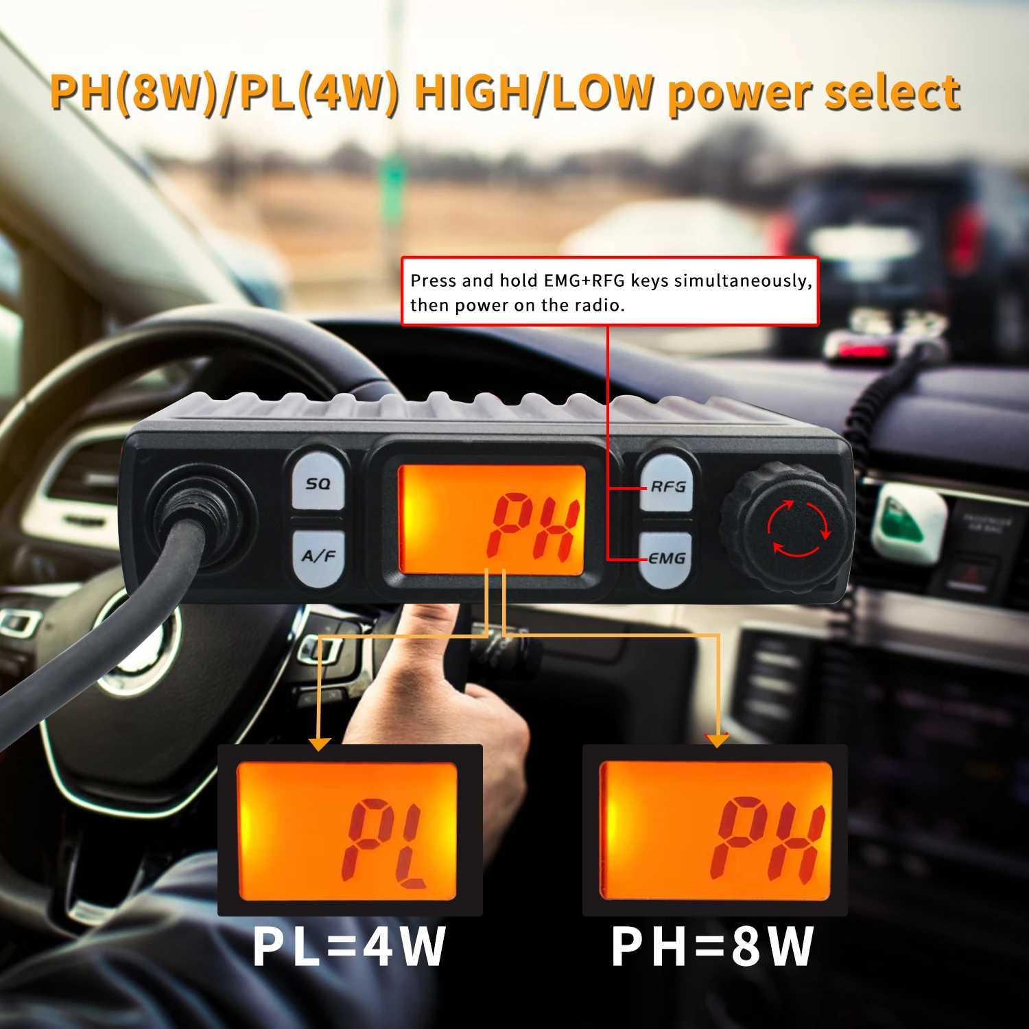 Hiroyasu Walkie Talkie CB-1011 26.565-27.99125MHz 11Meter Mini 27MHz FM/AM 8W 40Ch CB Radio For EU PL DE CE UK IN US IT X250129