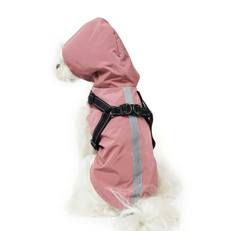 Dog Raincoats Reflective Dog Waterproof Rain Coat Allseasons Pet Clothes OutdoorActivity Raincoats with Adjustable LeashXJ250121