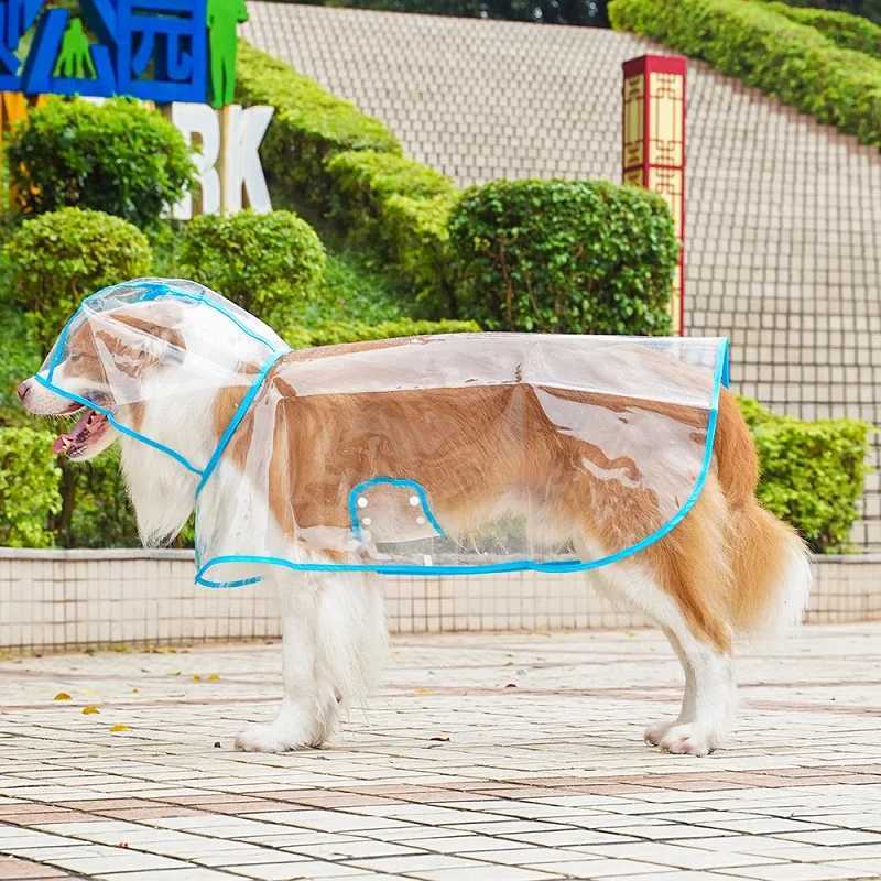 Dog Raincoat Transparent Dog Clothes Hooded Waterproof Rain Jacket for Small Medium Large Dogs Pet Outdoor Walking Pet SuppliesXJ250121