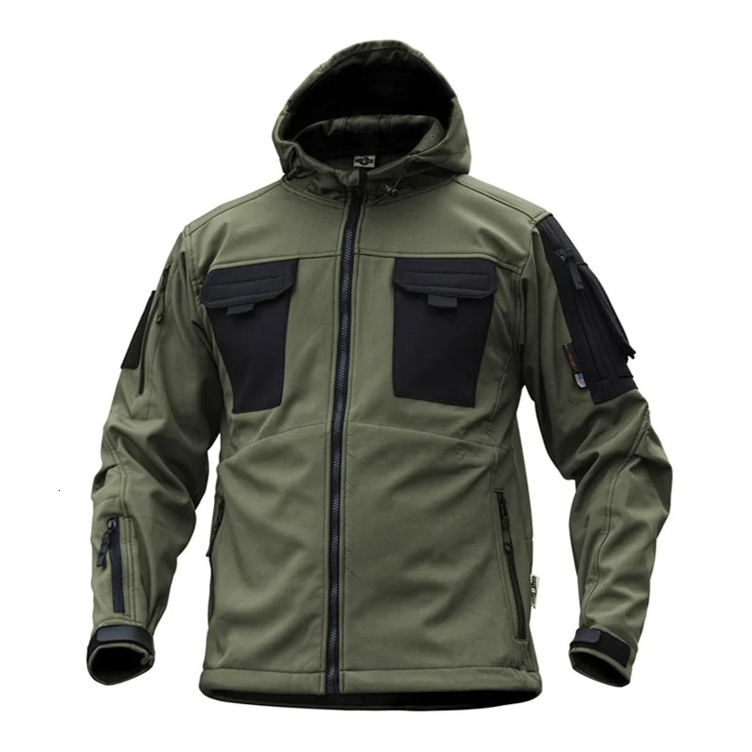 Mens camping climbing hiking soft shell windproof jacket Parkas fishing raincoat tactical field mens 250122