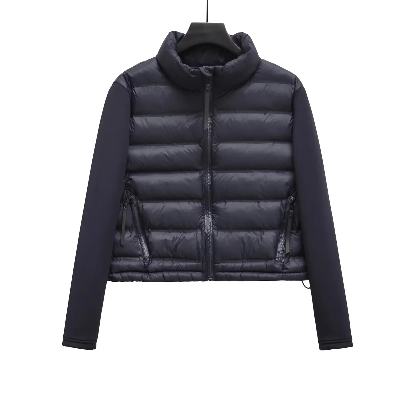 2024 autumn womens clothing fashion temperament casual French niche stand up collar slim fit spliced cotton jacket 250113Z