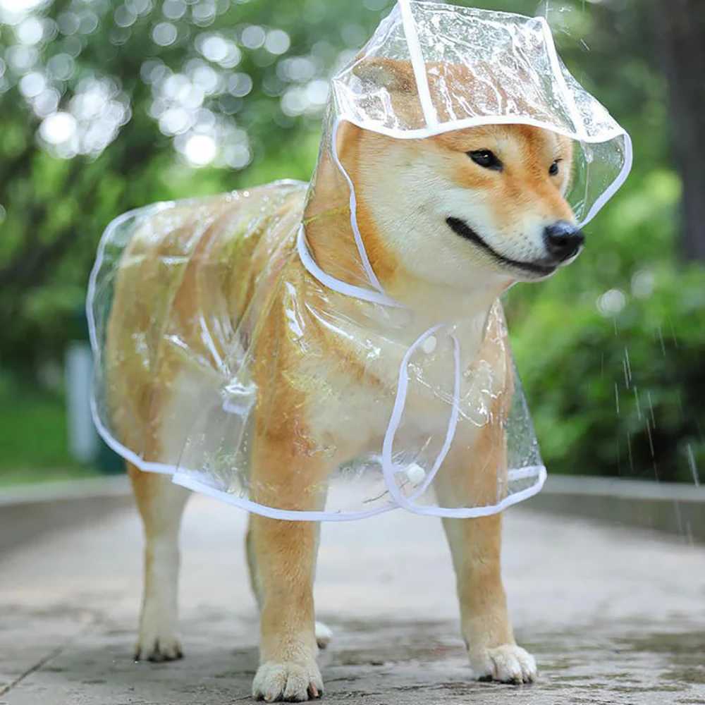 L-8XL Large Size Dog Raincoat Waterproof Transparent Thickened Big Dog Raincoat Cloaked To Prevent Water Seepage Rain CoatXJ250121