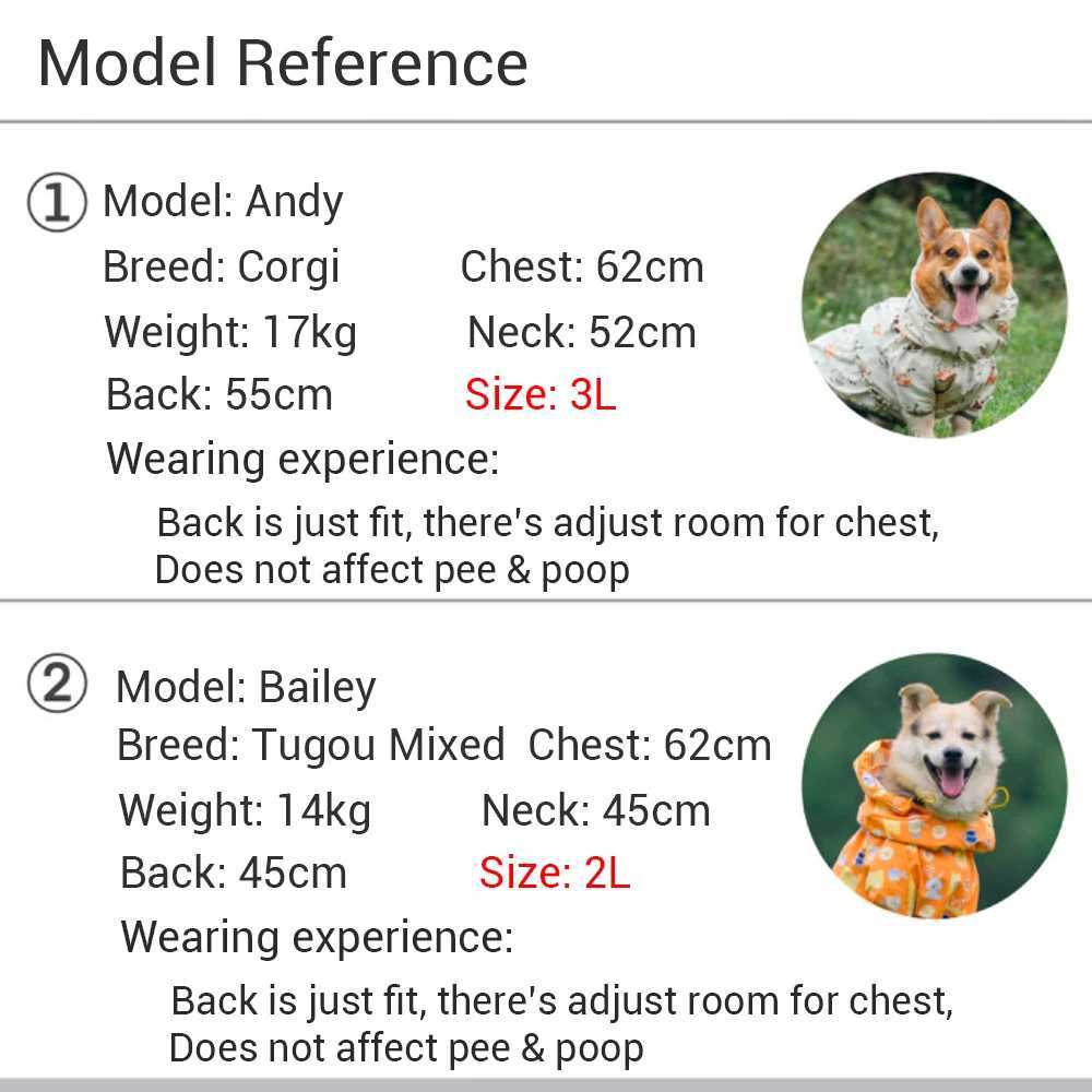 Waterproof Dog Raincoat Full Body-Covered Pet Rain Coat with Cuttable Belly Full Prints Outdoor Rain Jacket for Medium Large DogXJ250121