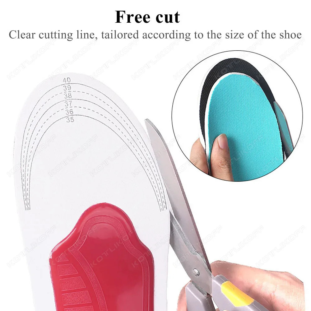 Premium Ortic High Arch Support Insoles Gel Pad 3D Arch Support Flat Feet For Women Men Orthopedic Work Shoes Sole Foot Pain 250120