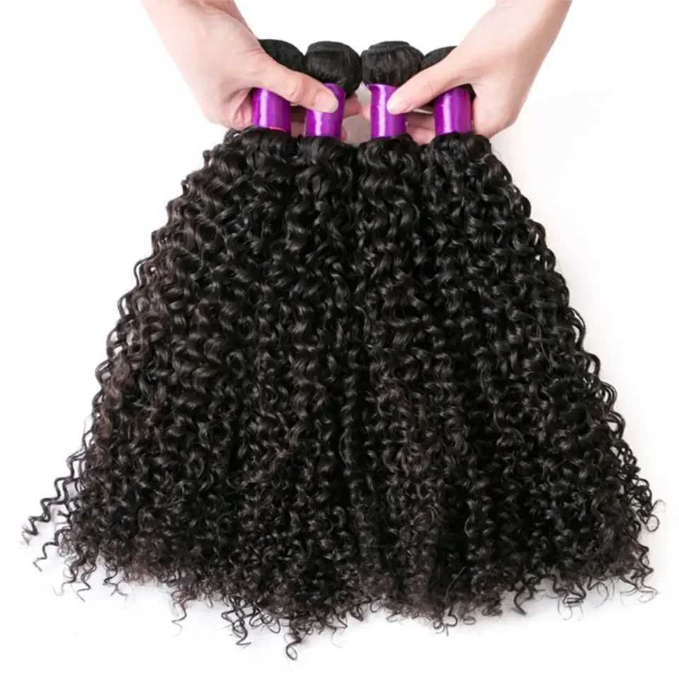 12A Human Hair Bundles With Clo Kinky Curly Brazilian Virgin Human Hair Weave Frontal HD Lace Clo 4x4 13x4 ExtensionsXJ250120
