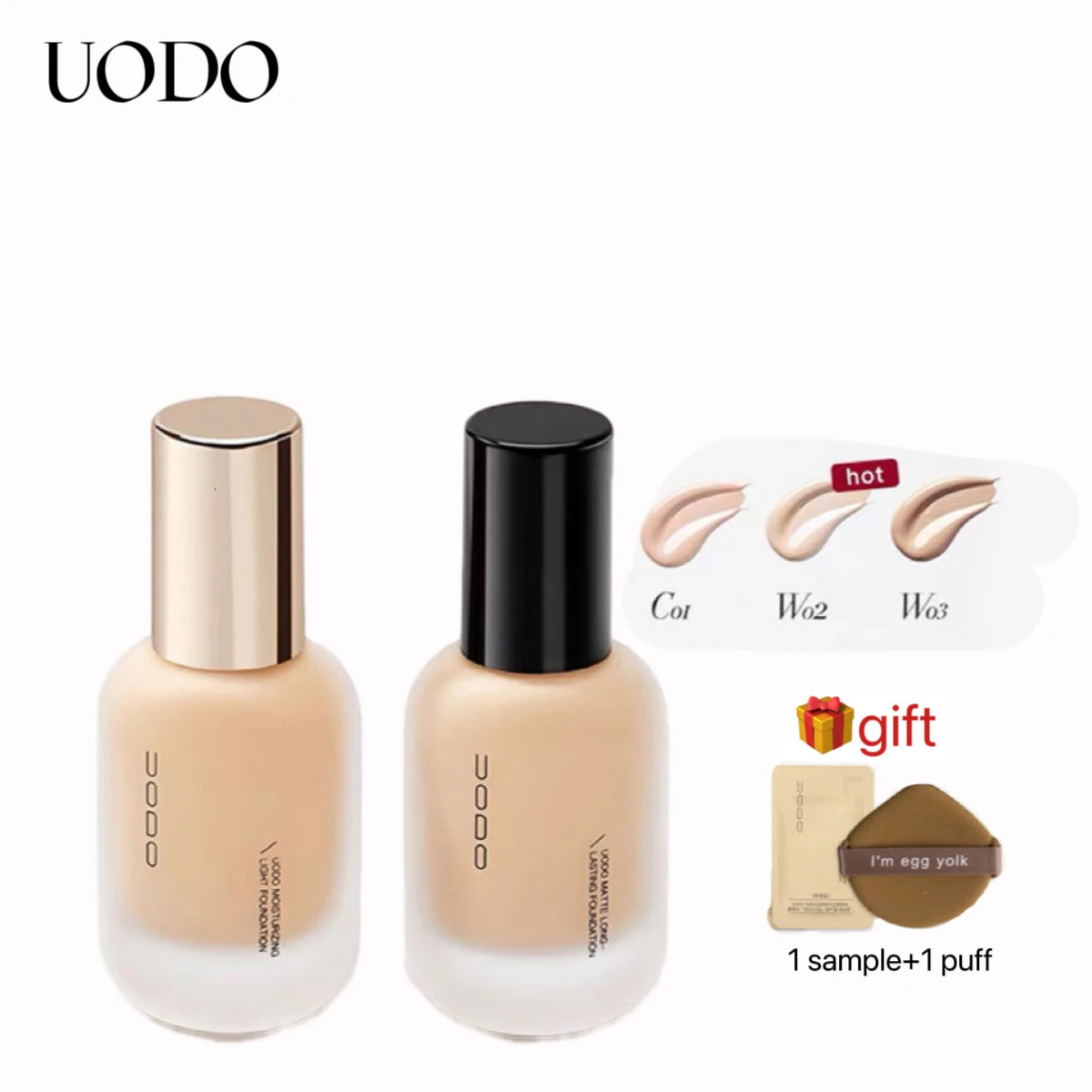UODO Liquid Foundation Concealer Long-lasting BB Cream Waterproof Pore-minimizing Lasting Bright Dry To Oily Skin Care 30ml 250122