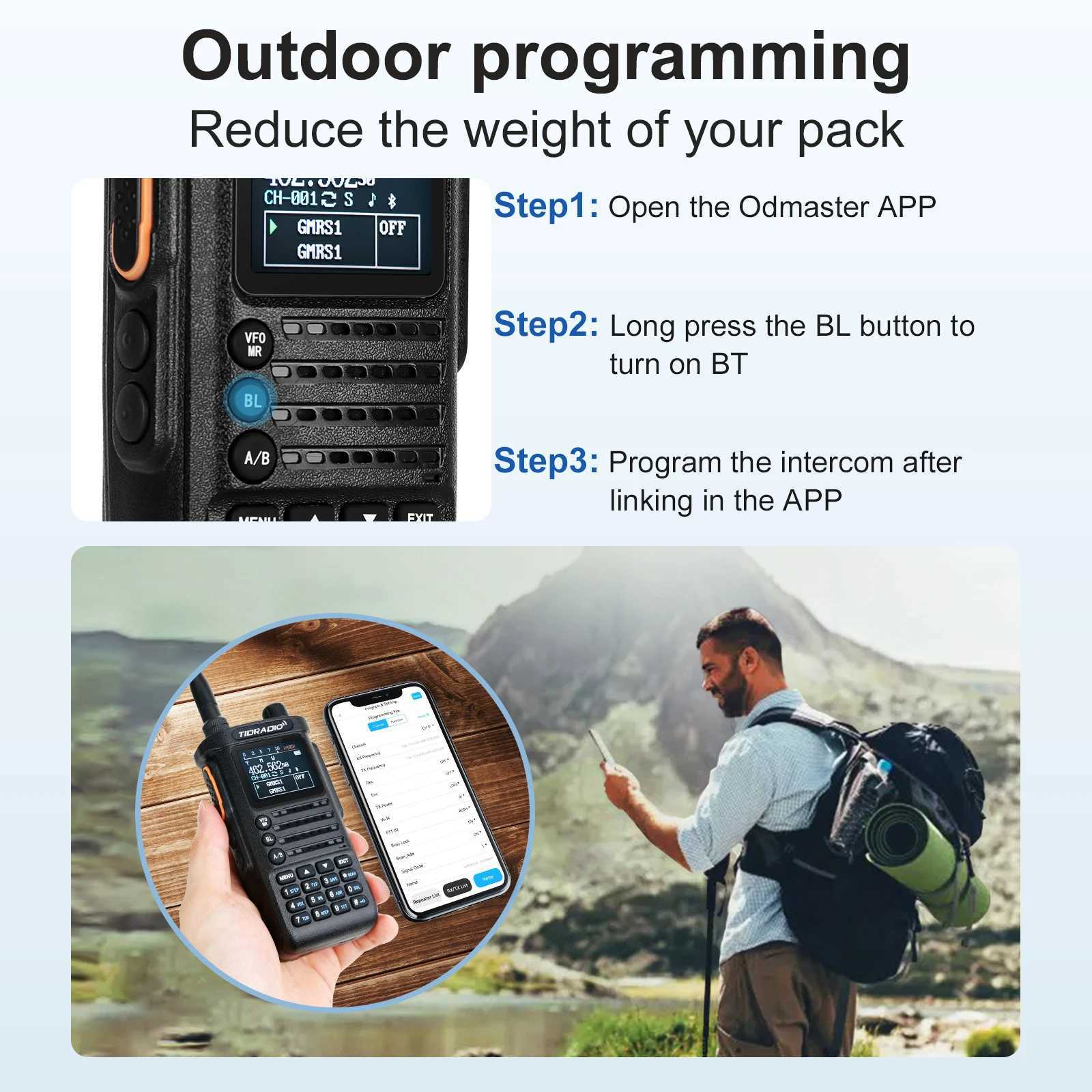 Top 2nd Gen TIDRADIO TD-H8 10W Professional Walkie Talkie Portable Long Range Radio Phone Wireless Programmable Search Repeaters X2501291