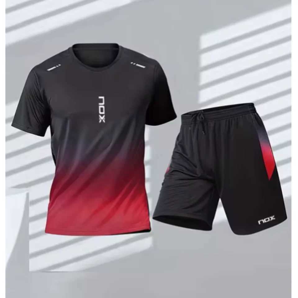 NOX Mens Sports T-shirt Summer Mens Tennis Sportswear 3D Printed Short-sleeved Crew Neck T-shirt /badminton Sports Top X250129