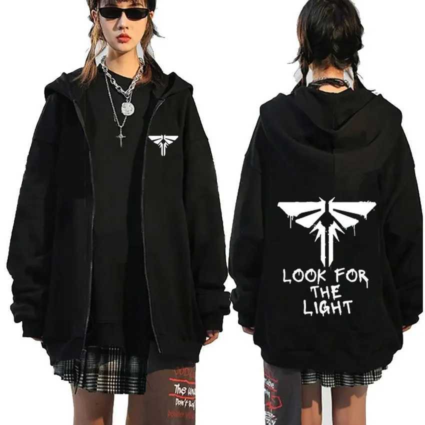 The Last of Us Look for The Light Firefly Mark Zipper Hoody Men Women Casual Fashion Pullover Oversized Coats Zip Up Sweatshirt X250129