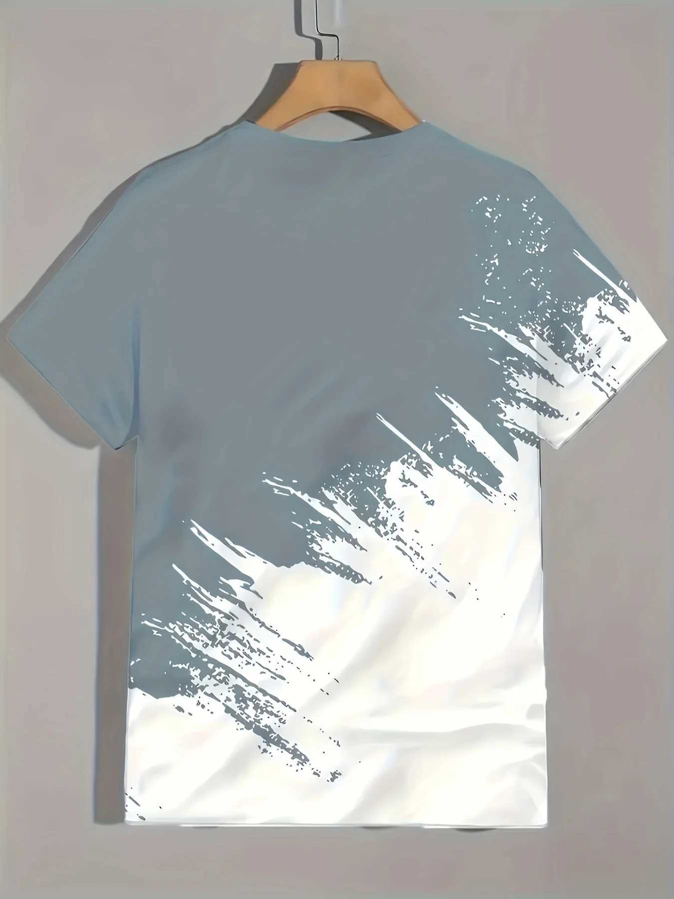 Patchwork Pattern Print Clothes Men Designer Mens T-shirts Mens Summer Clothes Short Sleeve Tee Simple Shirts Graphic Tee TopsXJ250117