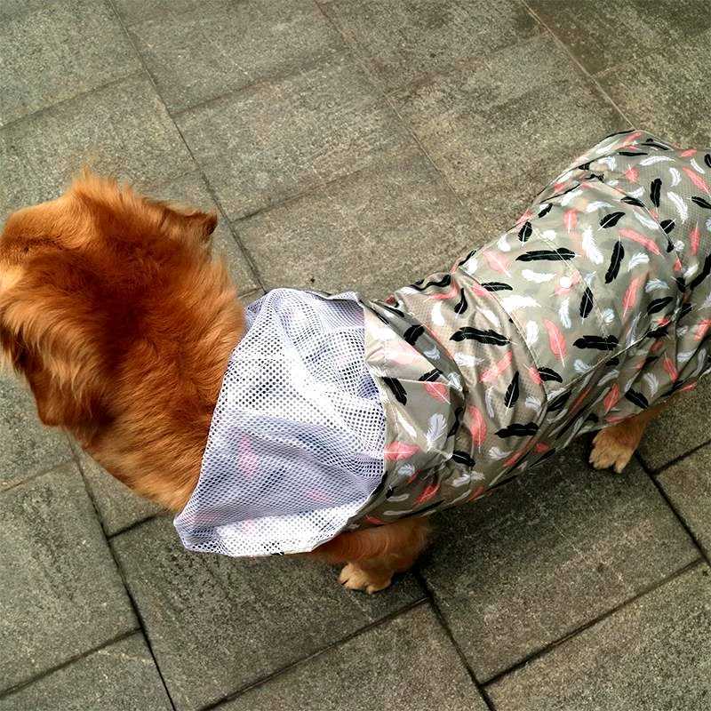 TOMEPETS Pet Dog Raincoat Cartoon Adorable Clothes Soft Lightweight Waterproof for Big Medium Doggie with HoodXJ250121