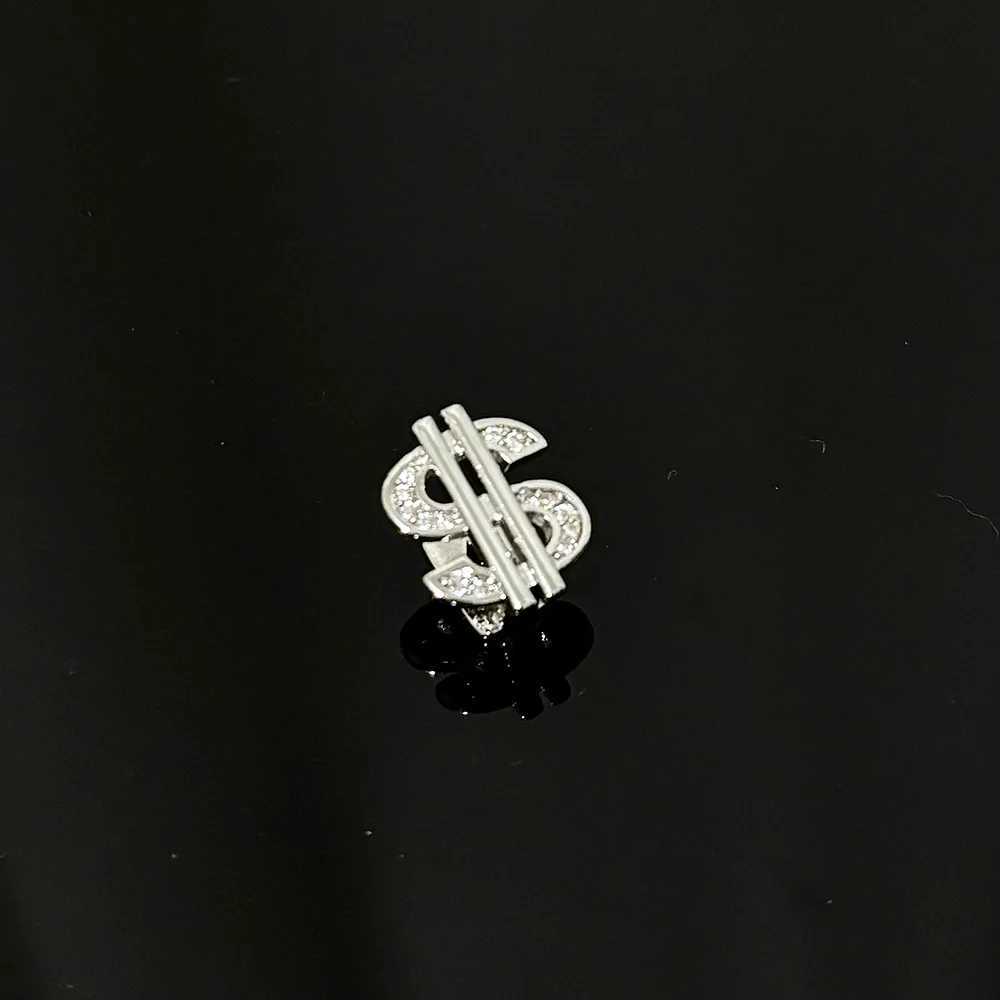 RACHELZ Hip Hop Iced Out CZ Stone Dollar Teeth Grillz Gold Silver Color Zircon Tooth Caps Braces Women Men Punk JewelryXJ250114