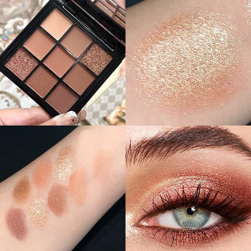 New Arrival 9-color eye shadow palette glitter pearlescent matte eye shadow shimmer makeup lasting female beauty eye makeup series Z250121