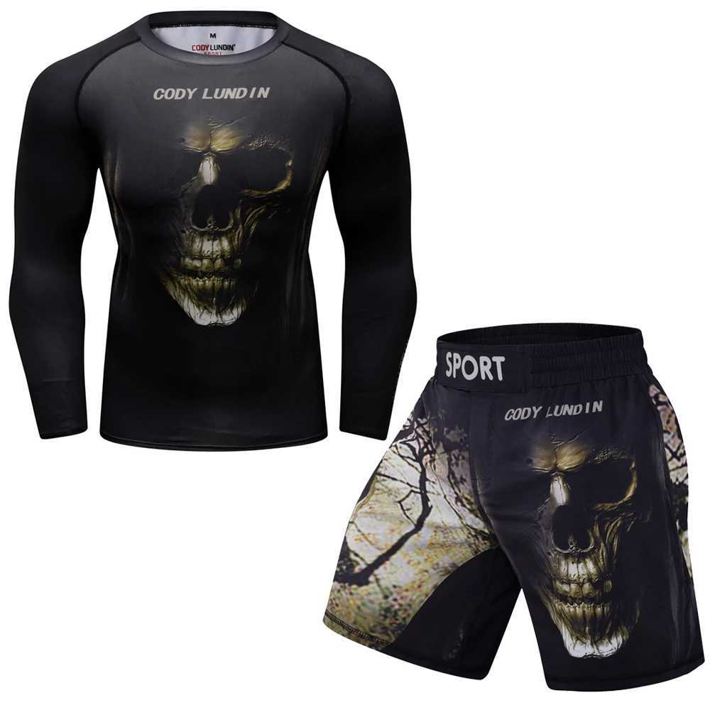 Mens Sportswear Compression Suit MMA Boxing Rashguard Workout Gym Clothing Joggers Training Fitness Tight Tracksuit Running Set X250129