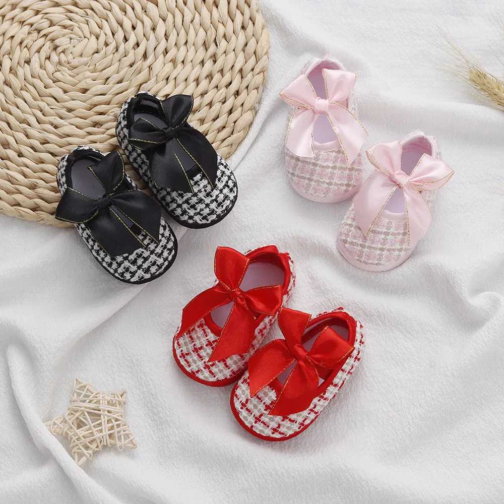 Baby Girls Toddlers Prewalkers Flower Footwear Bow Shoes Infant Soft Bottom First Walkers 0-18M Anti-slip Toddler Shoes X250129