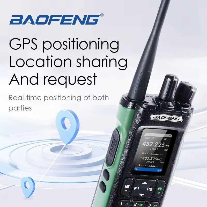 BAOFENG Dmr DM-32UV Walkie Talkie GPS 8W wireless connections APP Programming Recording Wireless Scan Frequency Type-C Charger UV32 X250129