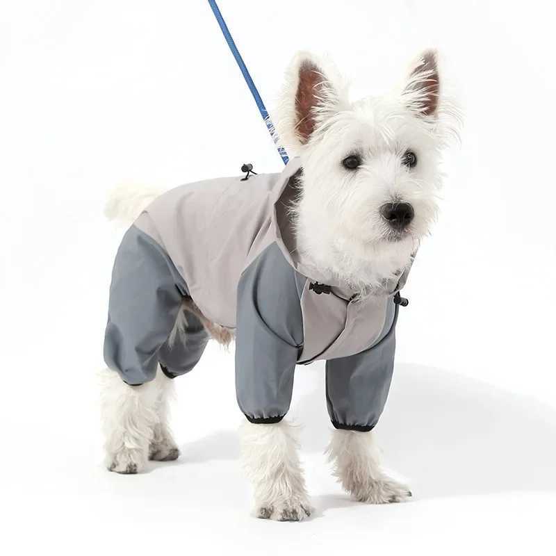 New Outdoor Dog Raincoat Four-legged Raincoat Dog Jacket Waterproof Puppy Coat Soft Warm Jacket For Small Medium DogsXJ250121