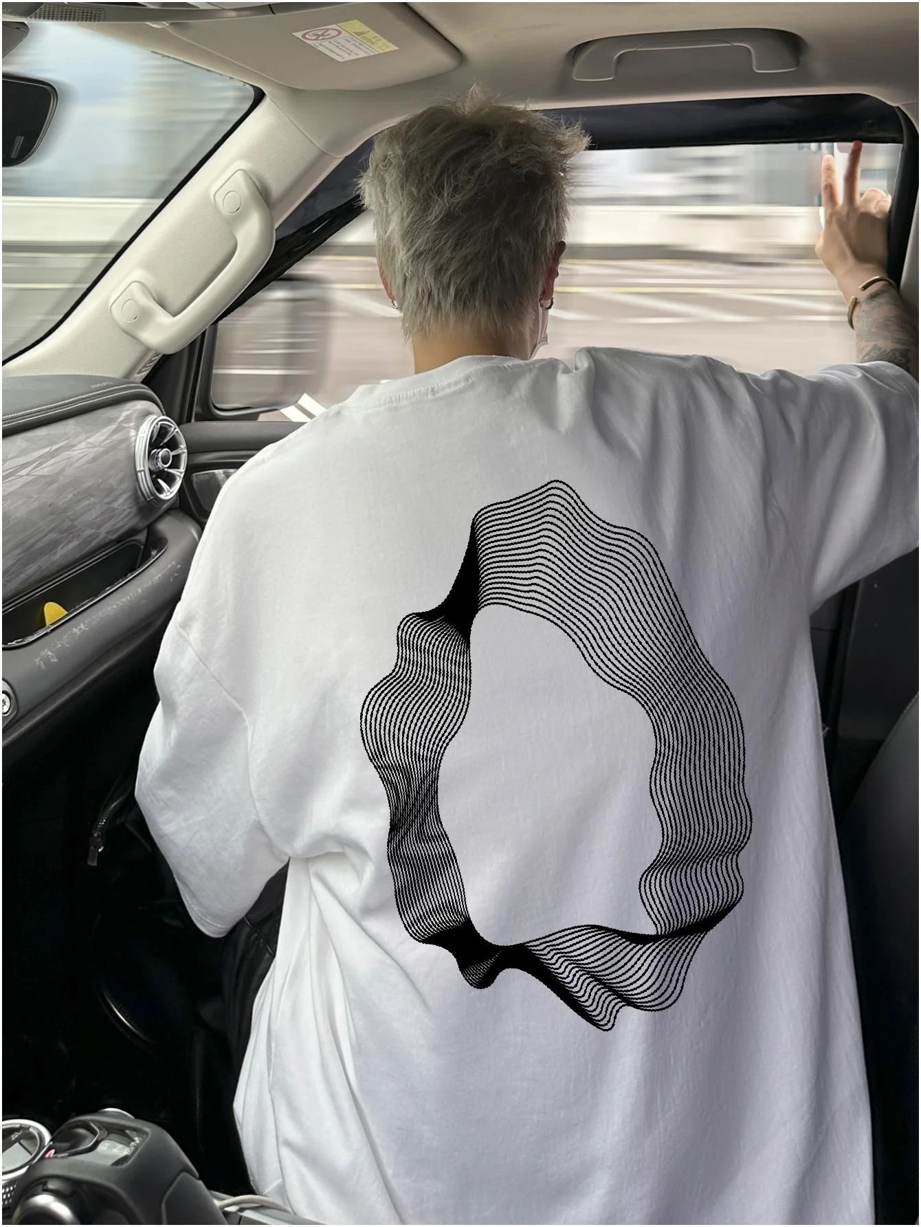 Cotton Men Irregular Circles Graphic Tshirts Short Sleeve Casual Clothing Fashion Tees Oneck Male Tops Kpop Y2K 250122
