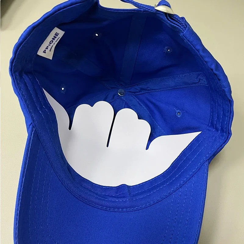 Womens Anchovy Embroidery Baseball Cap Korean Ins Royal Blue Baseball Cap Summer Sun Protection Sport Hat Beach Accessories 250117