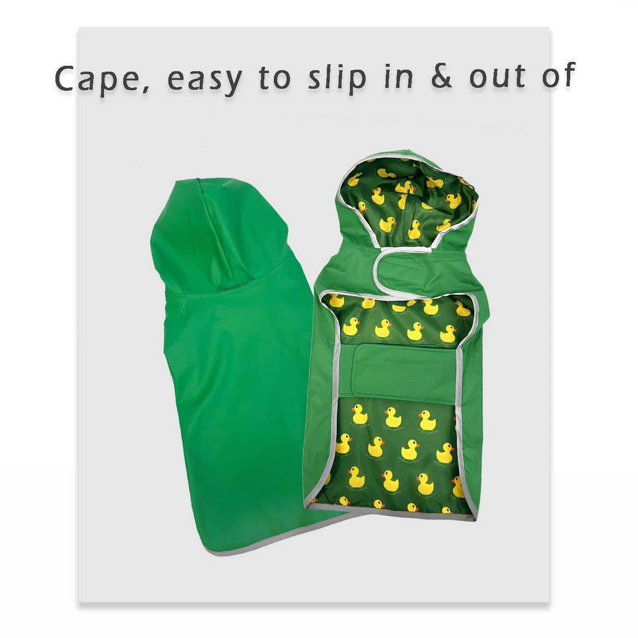 Keep Your Pup Dry Stylish Double-Layer Yellow Raincoat With Two-Way Wear!XJ250121