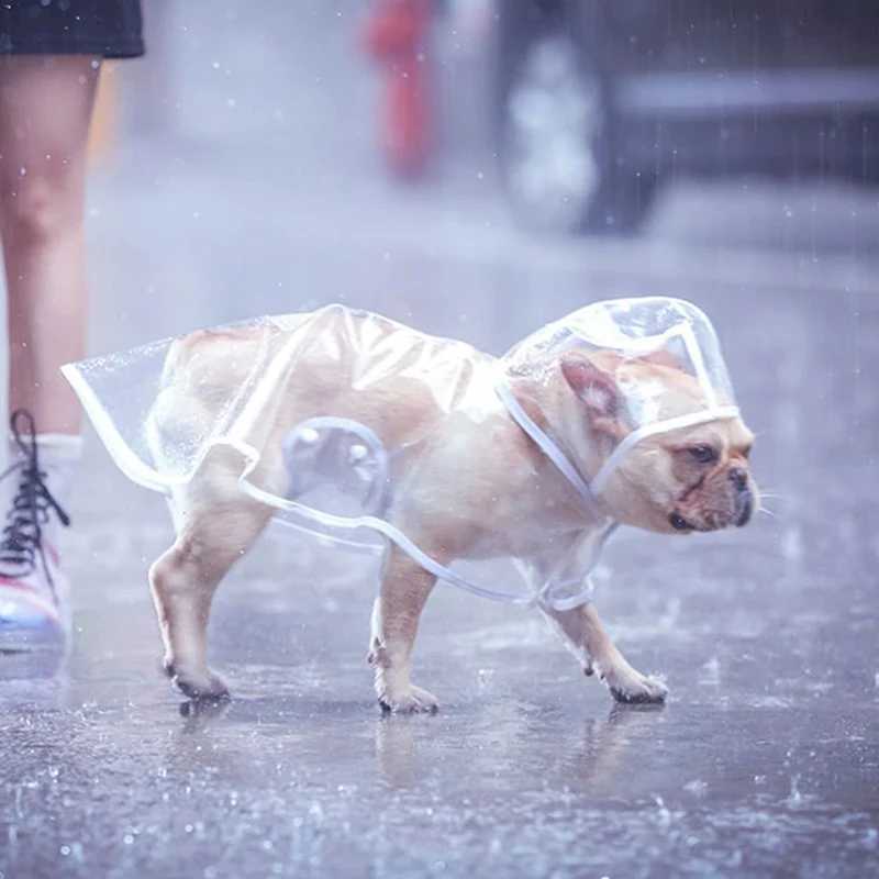 Solid Pet Rain Coat for Small Medium Dogs Impermeable perro Puppy Dog Poncho Raincoat Poodle mascotas Clothes chubasquero perroXJ250121