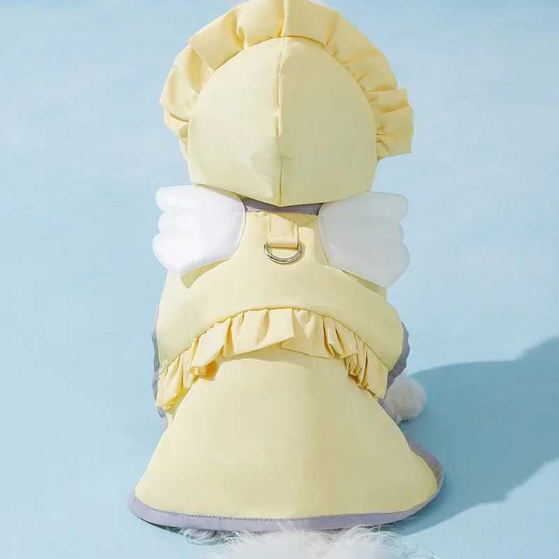 Pet Dog Angel Raincoat Summer Rain Waterproof Dog Clothes Small Dogs Out Cape Style Poncho Supplies Dog Accessories Pet ClothesXJ250121