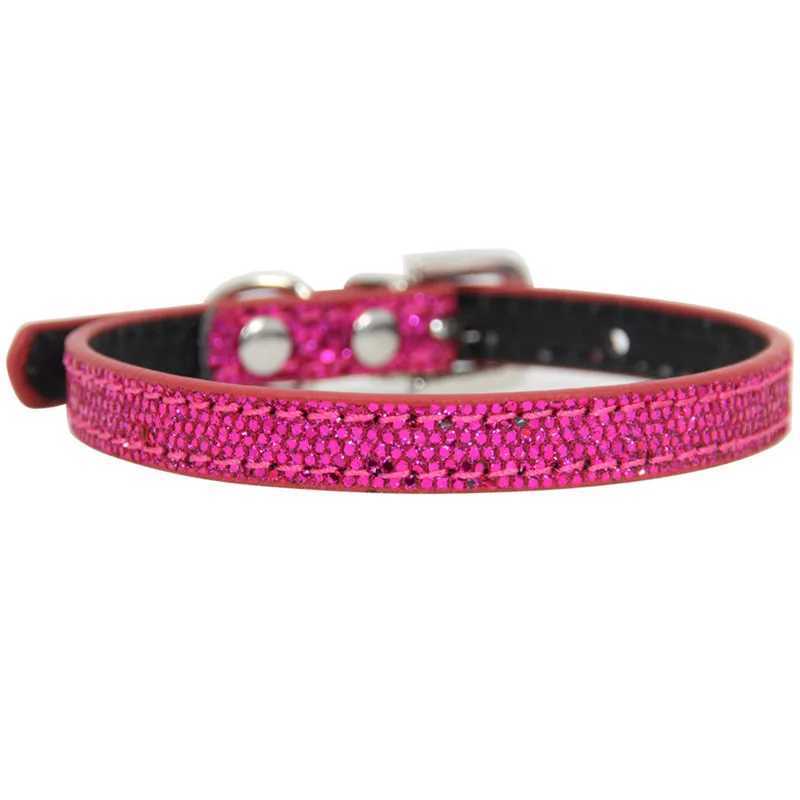 Colorful Shining Diamond Rhinestone Pet Collar Genuine Leather Neck Strap Safe for Cat Dog Soft Pet Supplies Accessories X250129