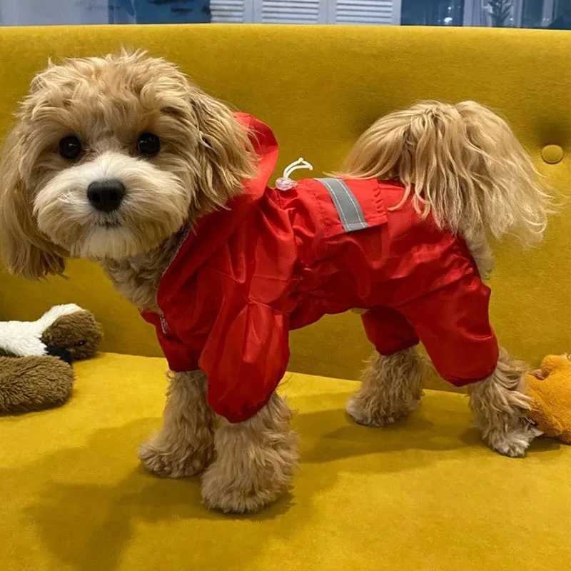 Pet Dog Raincoat Outdoor Puppy Pet Rainwear Reflective Hooded Waterproof Jacket Clothes for Dogs Cats Apparel Clothes SuppliesXJ250121
