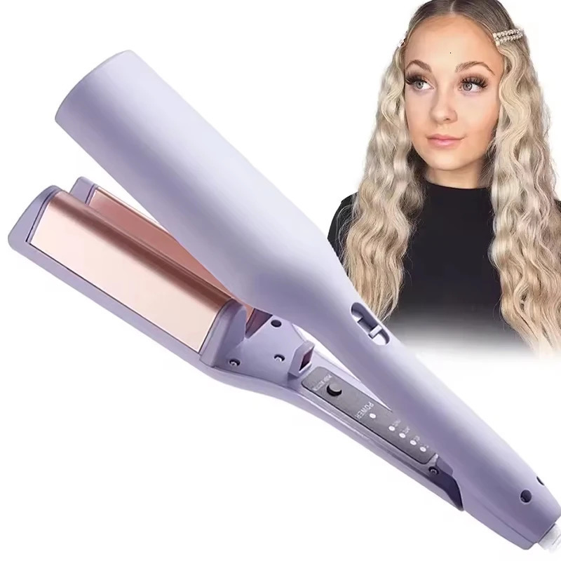 32mm French Hair Curler Wave Professional Egg Roll Hair Curling Iron Corrugated Wavy Styler Fast Heating Volumizing Styling Tool 250121