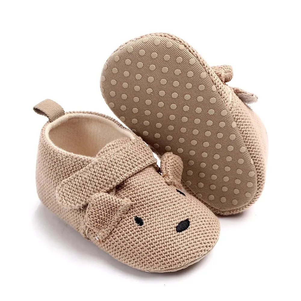 Meckior Baby Slippers Casual Baby Boy Girl Knit Crib Shoes Cartoon Soft Sole Anti-slip Prewalker Reptiles Toddler Baby Shoes 250118