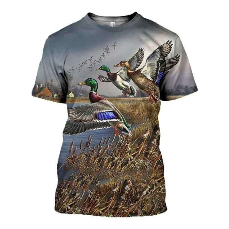 Summer Outdoors Hunting Camouflage t shirt for men Fashion New Casual Personality Printed Animal Pattern Round Neck Tees TopsXJ250117