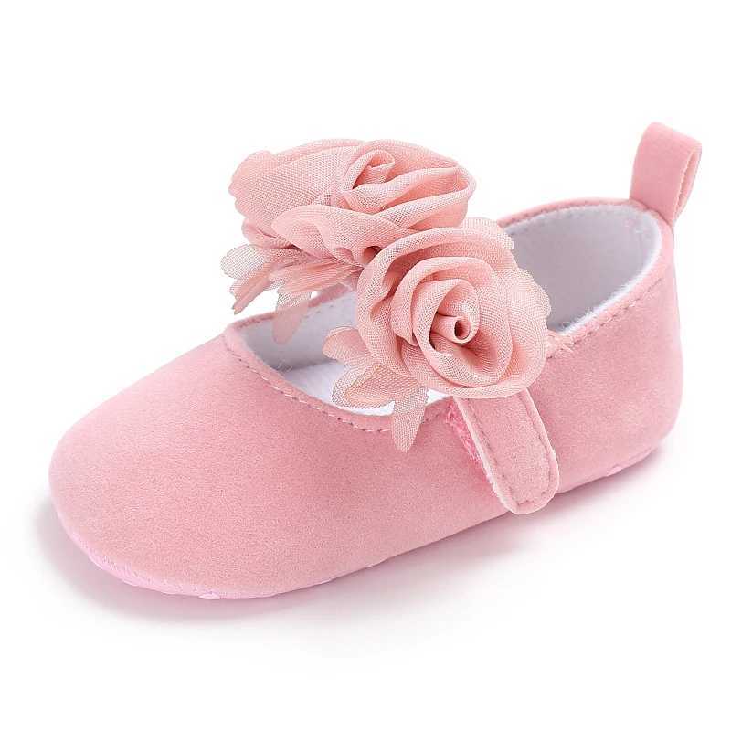 Baby Girls Fashion Lace Solid Color Princess Shoes Comfortable Soft Sole Non-Slip Toddler Shoes White Baptism First Walker X250129